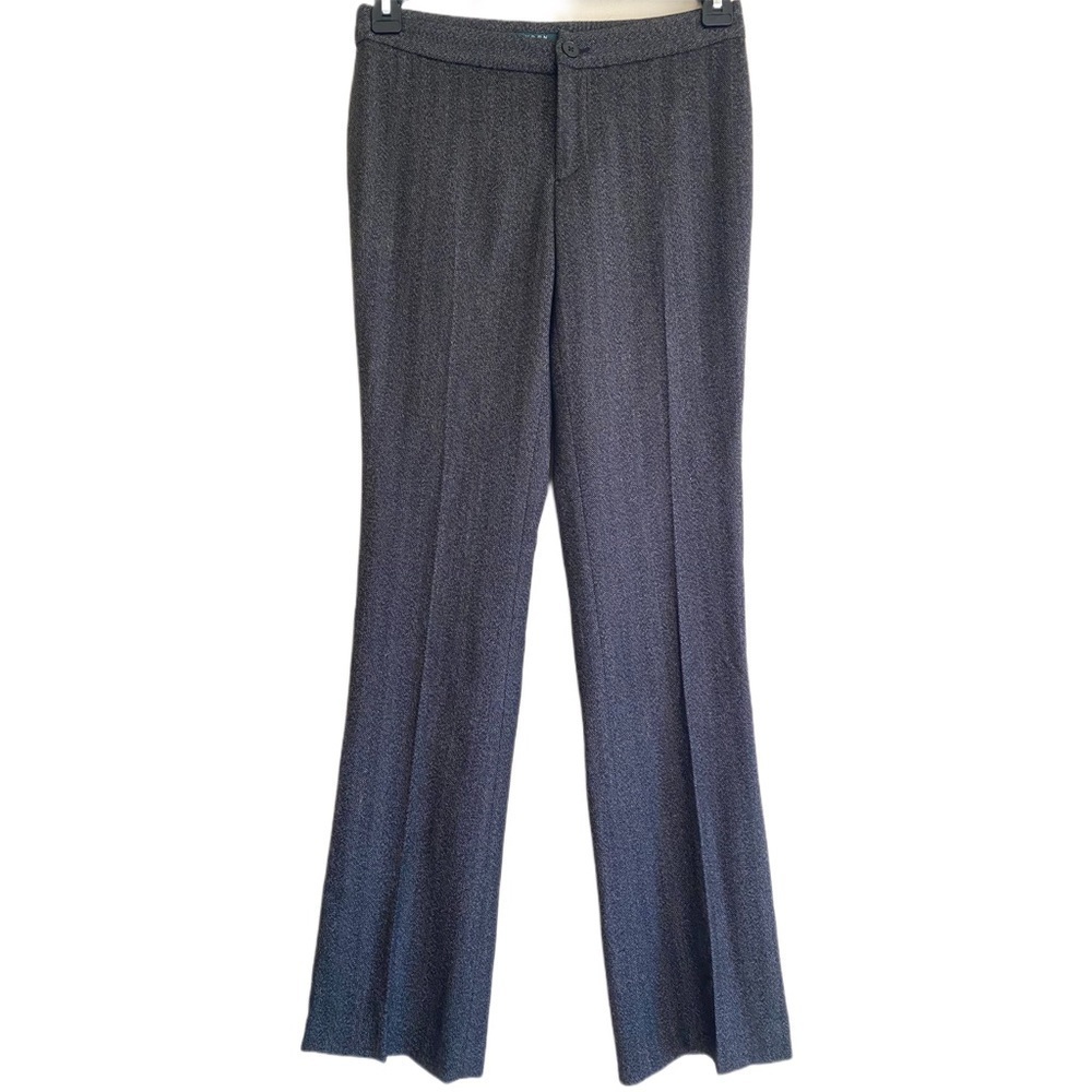LAUREN RALPH LAUREN Women’s 100% Wool Herringbone Preppy Formal Trouser Pants 2